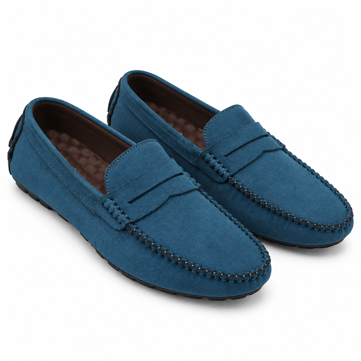 Men's Evander Hand-Stitched Suede-Style Driving Loafers