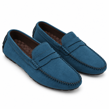 Men's Evander Hand-Stitched Suede-Style Driving Loafers