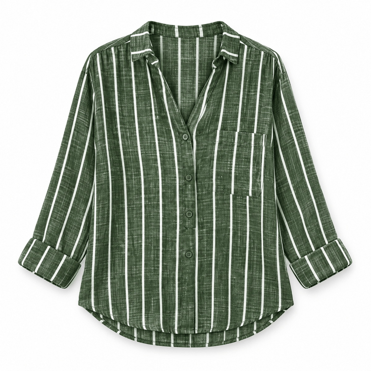 Women's Elara Coastal Stripe Linen Blouse
