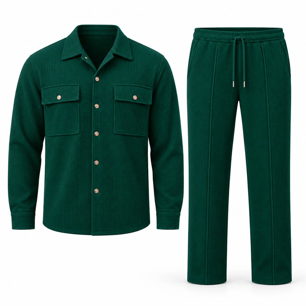 Men's Lucian Waffle-Weave Coordinated Trouser Set