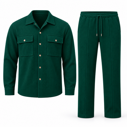 Men's Lucian Waffle-Weave Coordinated Trouser Set