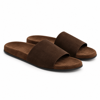 Men's Lucian Suede-Look Minimalist Slides