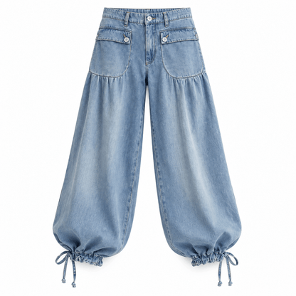 Women's Marielle Utility-Pocket Wide-Leg Jeans