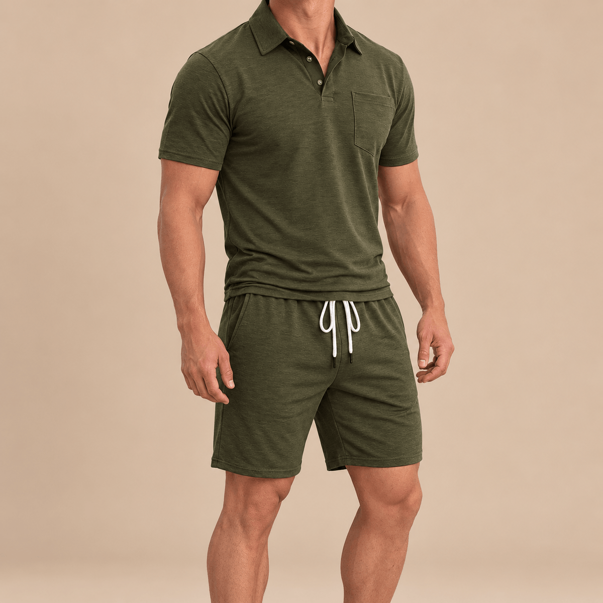 Men's Matteo Riviera Polo Shorts Set