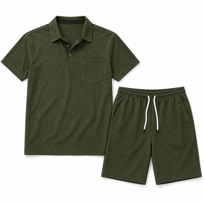 Men's Matteo Riviera Polo Shorts Set