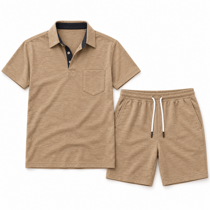 Men's Matteo Riviera Polo Shorts Set