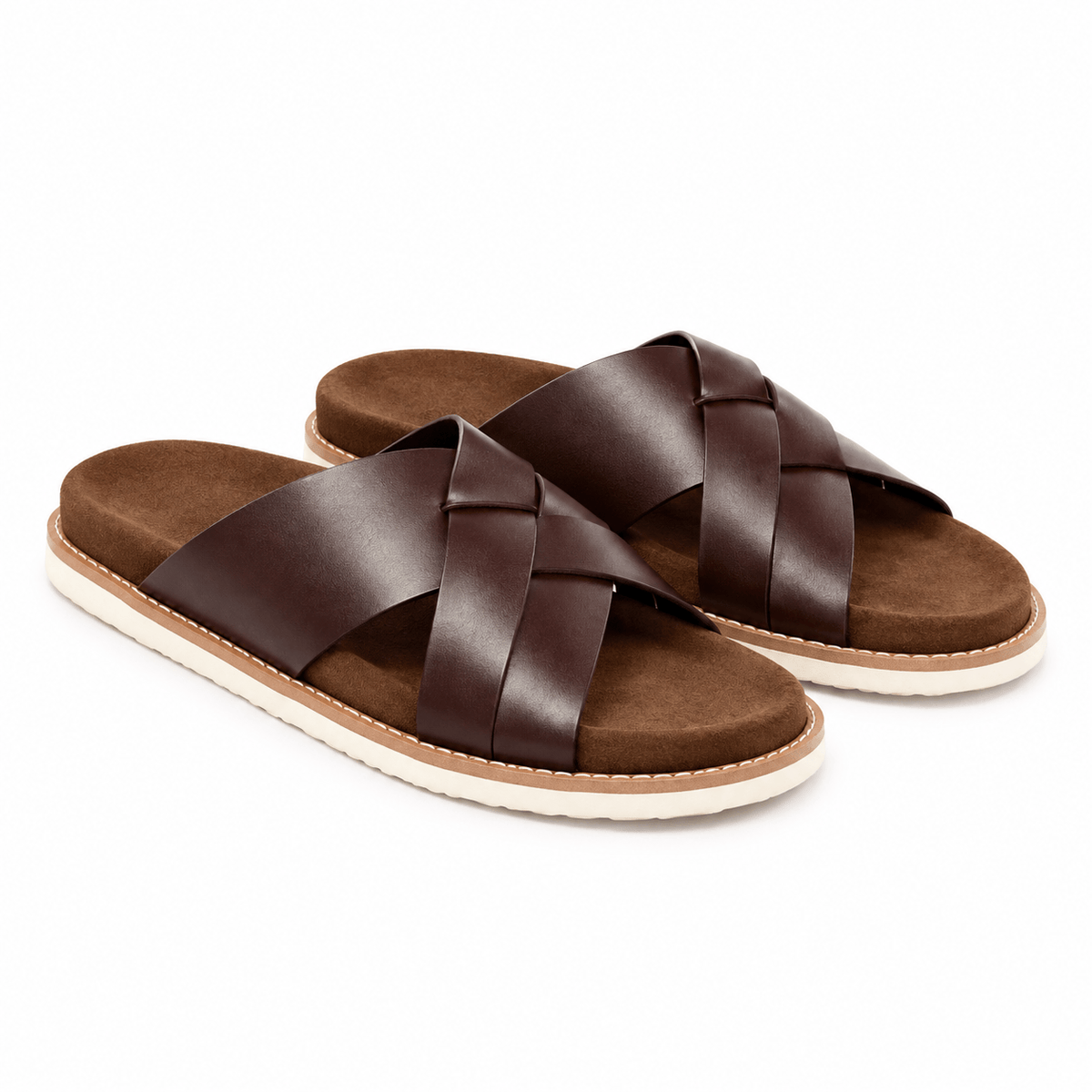 Men's Matteo Woven-Strap Comfort Slides