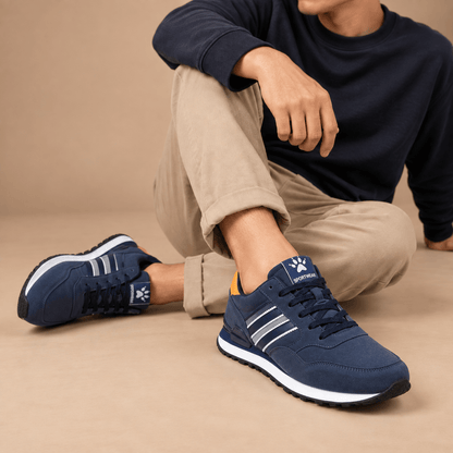Men's Adrian Suede-Look Lace-Up Trainers