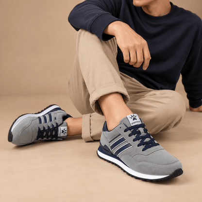 Men's Adrian Suede-Look Lace-Up Trainers