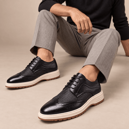 Men's Alaric Brogue-Detail Platform Derby Shoes