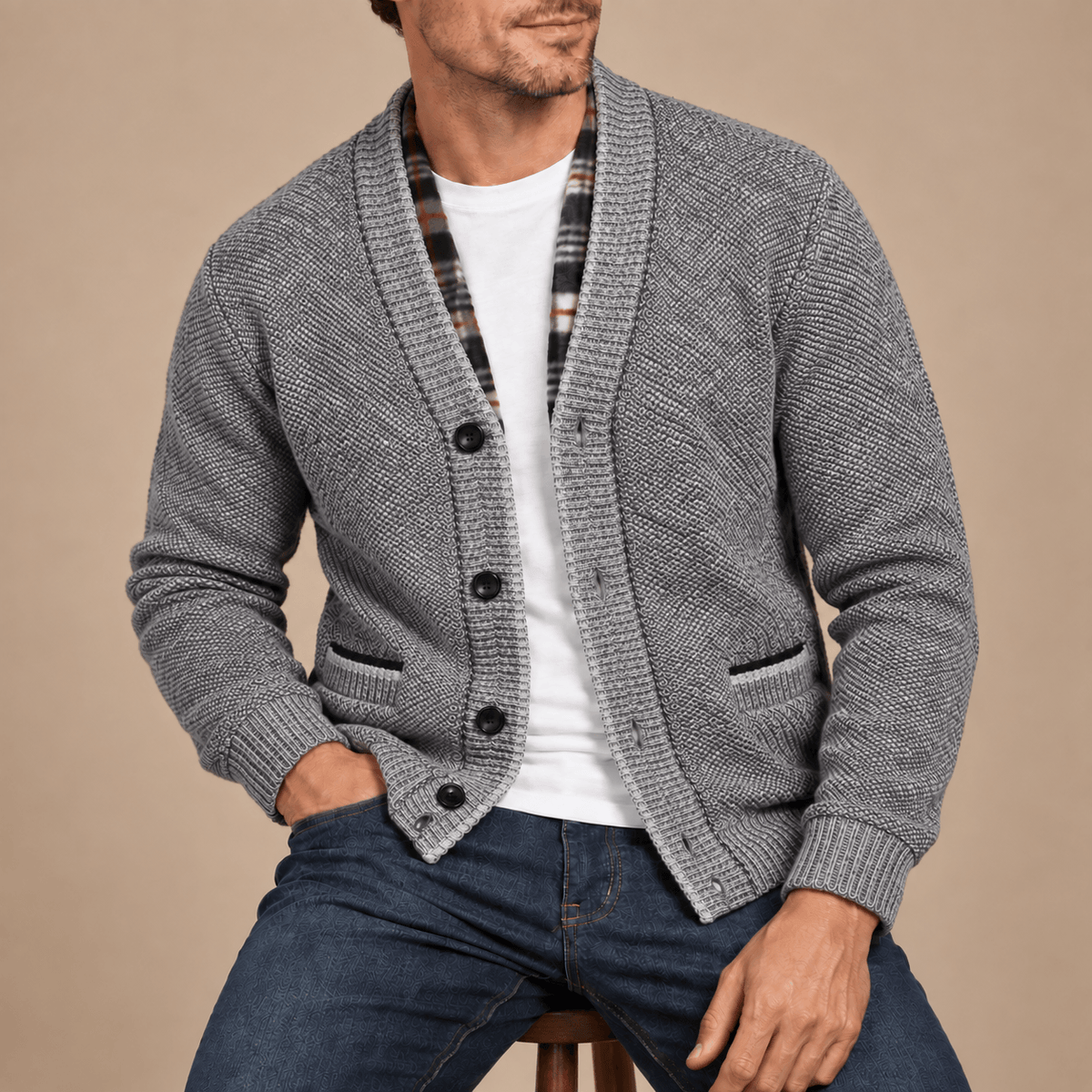 Men's Alaric Winter Marled Knit Cardigan