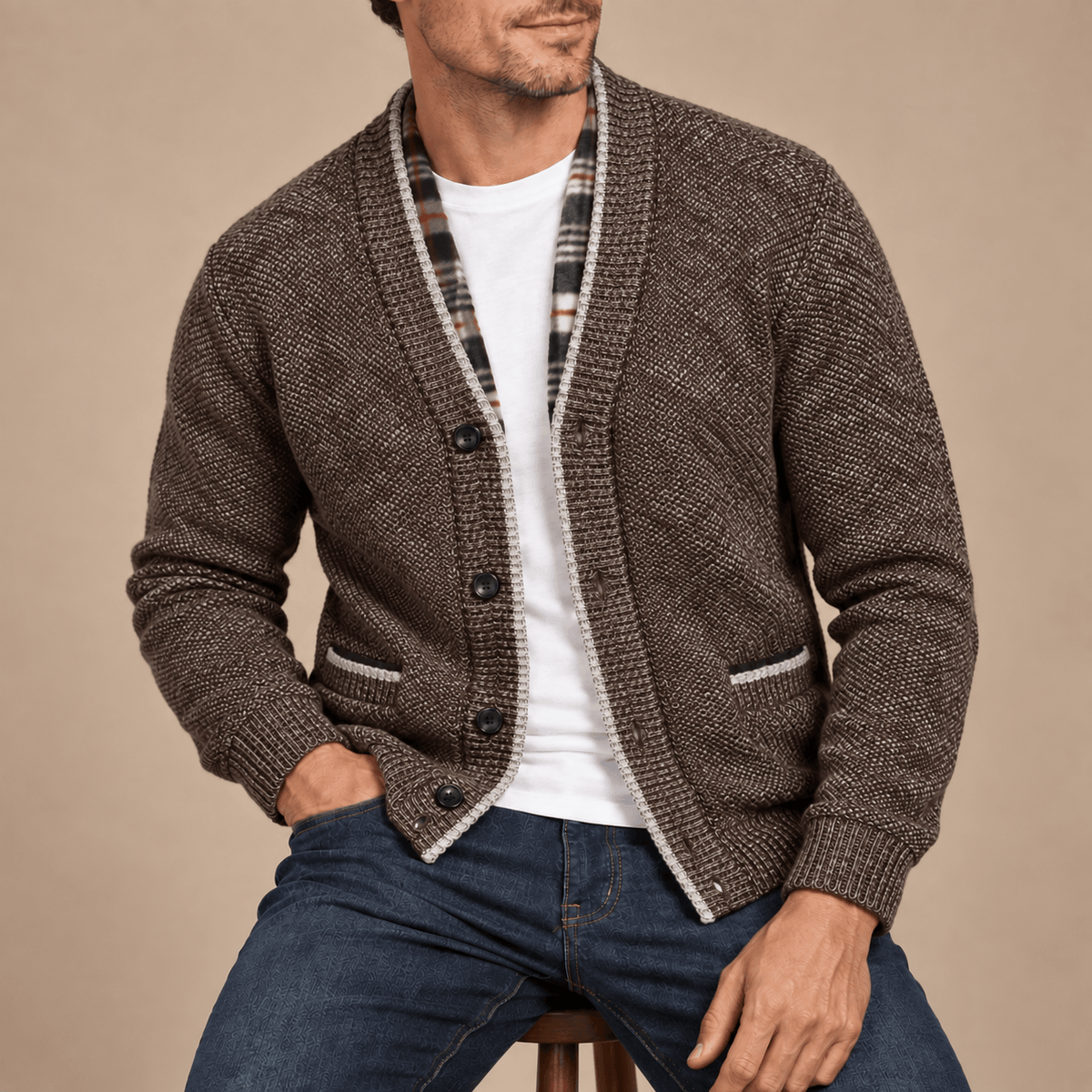 Men's Alaric Winter Marled Knit Cardigan