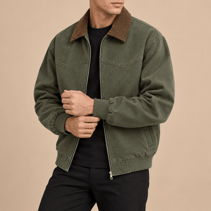 Men's Alden Heritage Collar Cotton Bomber Jacket