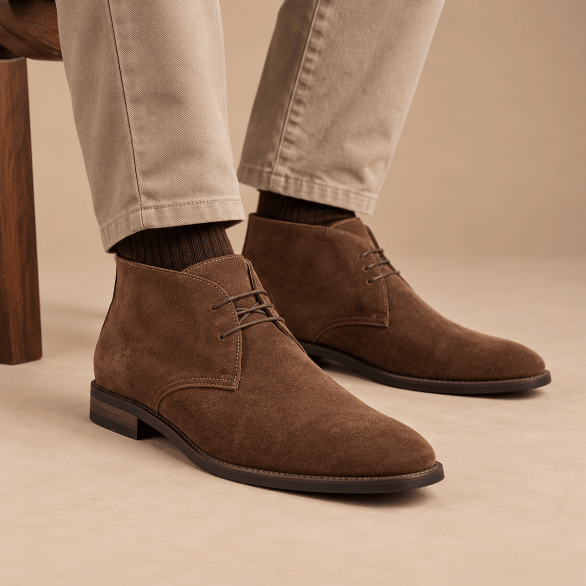 Men's Alden Suede-Look Lace-Up Chukka Boots