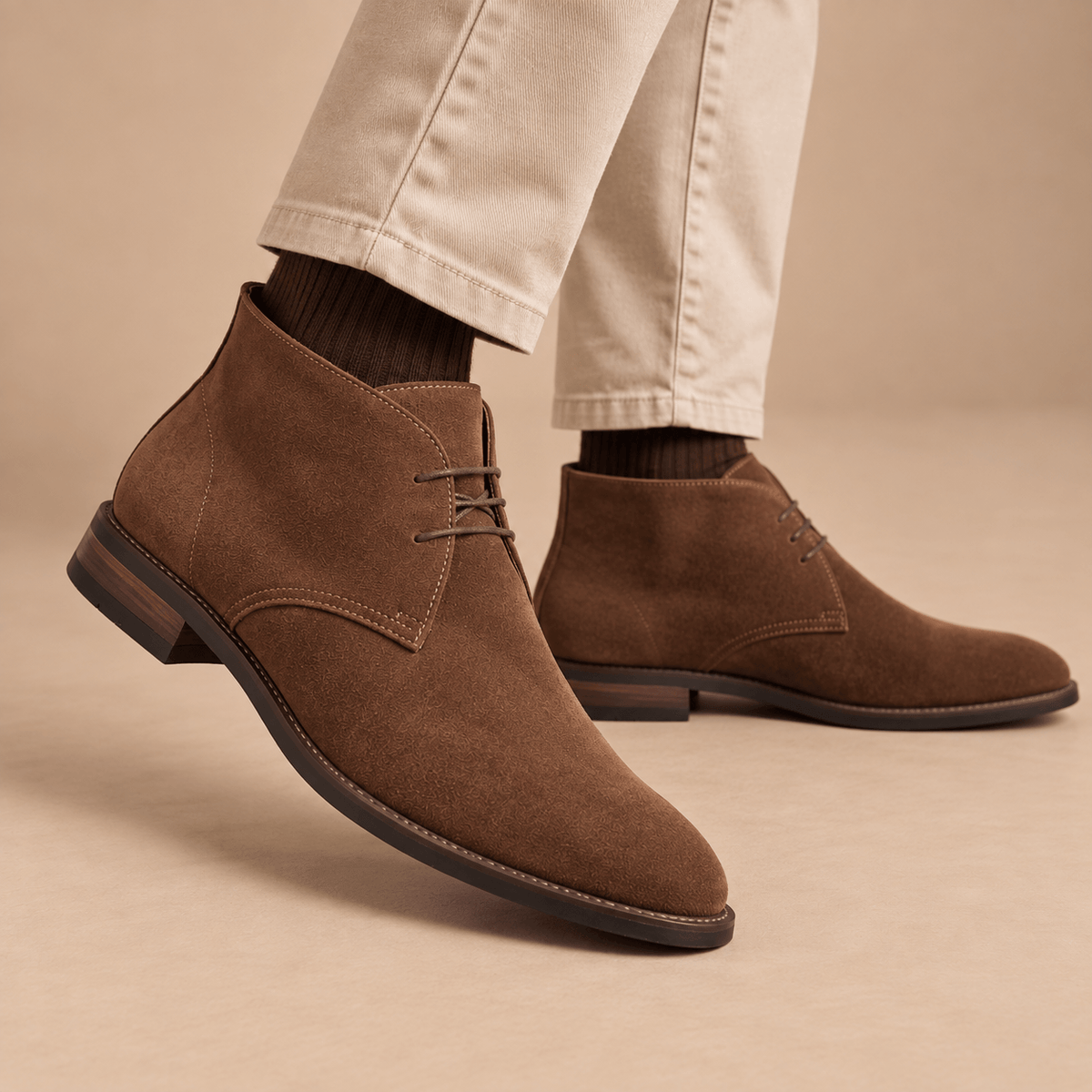 Men's Alden Suede-Look Lace-Up Chukka Boots