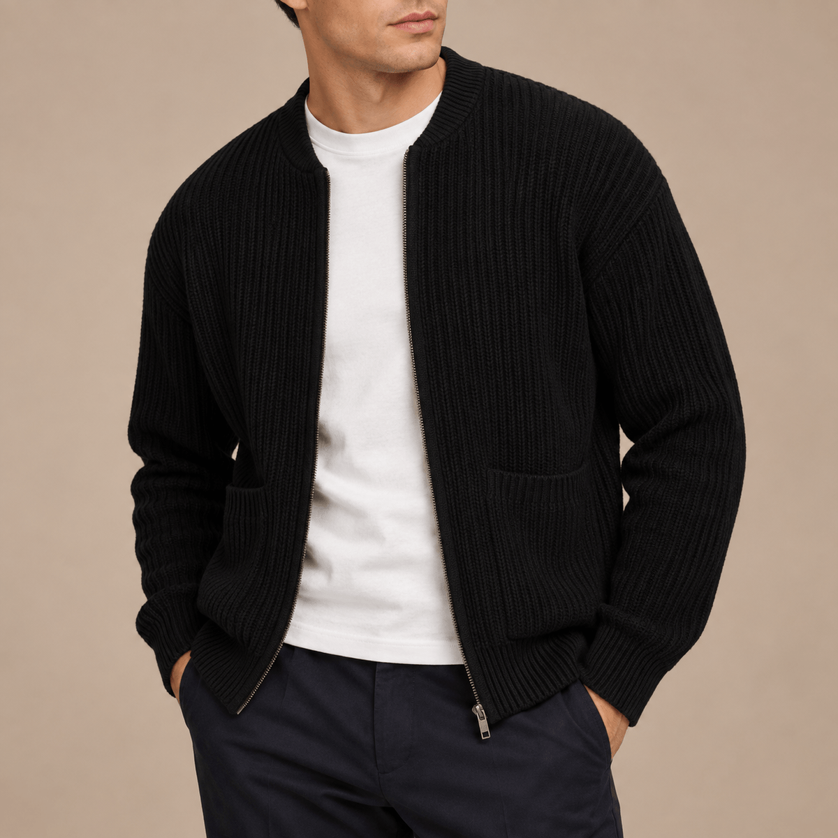 Men's Alderton Ribbed Zip Cardigan