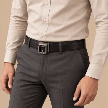 Men's Aldric Automatic Buckle Leather-Look Belt
