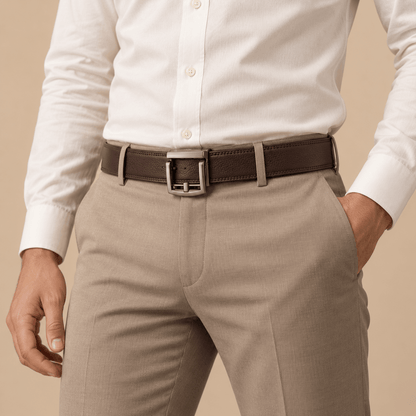 Men's Aldric Automatic Buckle Leather-Look Belt
