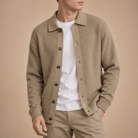 Men's Aldric Ribbed Knit Cardigan