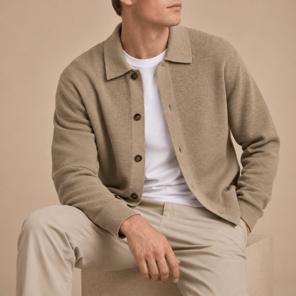 Men's Aldric Ribbed Knit Cardigan