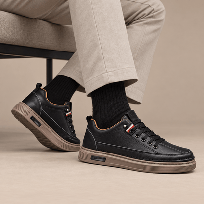 Men's Alessio Retro Panel Leather-Look Trainers