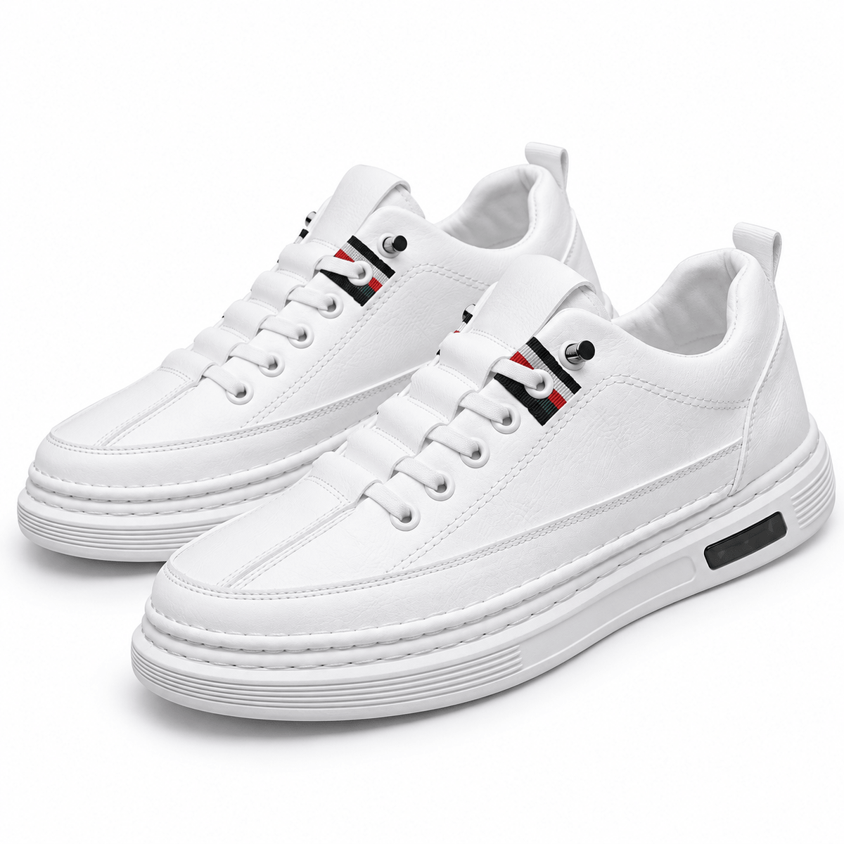 Men's Alessio Retro Panel Leather-Look Trainers