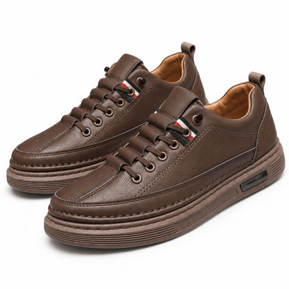 Men's Alessio Retro Panel Leather-Look Trainers