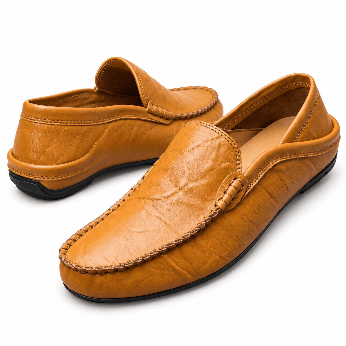 Men's Alessio Woven Leather Resort Loafers