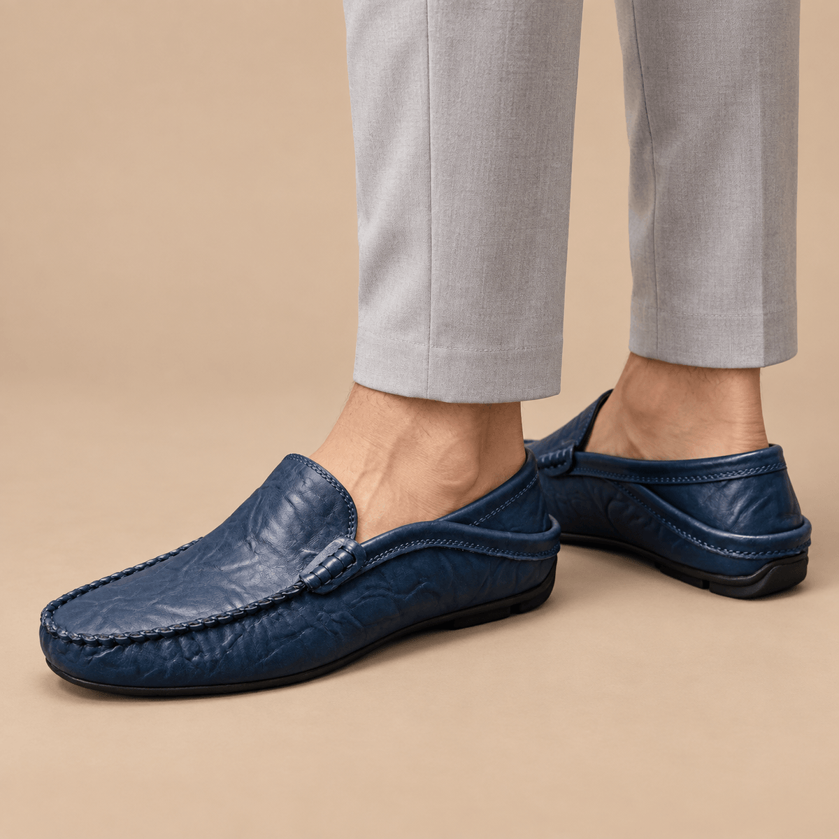 Men's Alessio Woven Leather Resort Loafers
