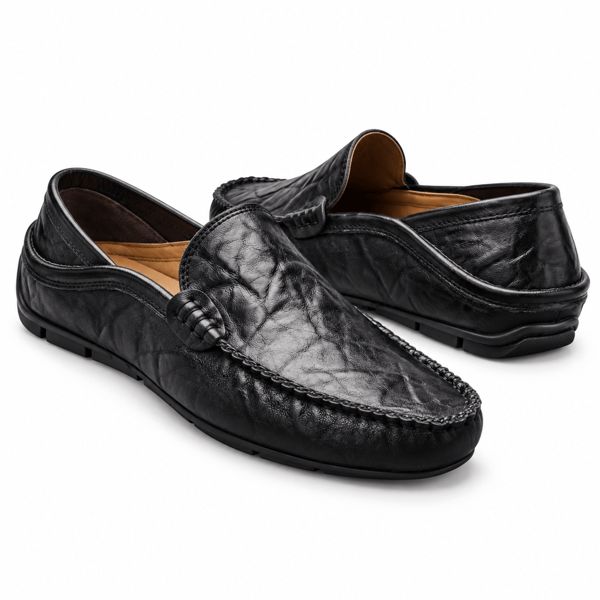 Men's Alessio Woven Leather Resort Loafers