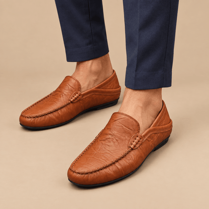 Men's Alessio Woven Leather Resort Loafers