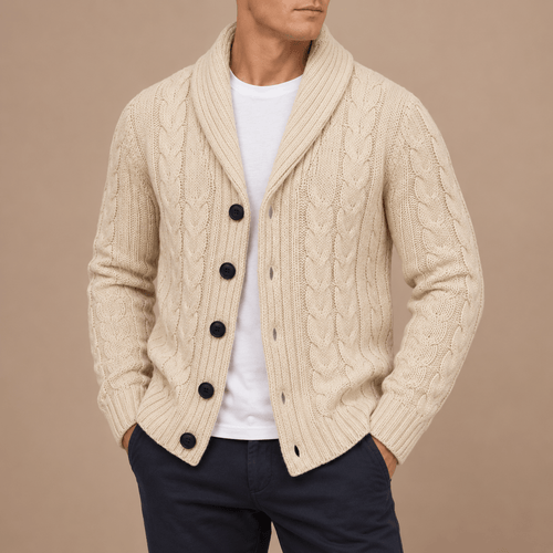 Men's Alistair Marled Wool-Blend Cardigan