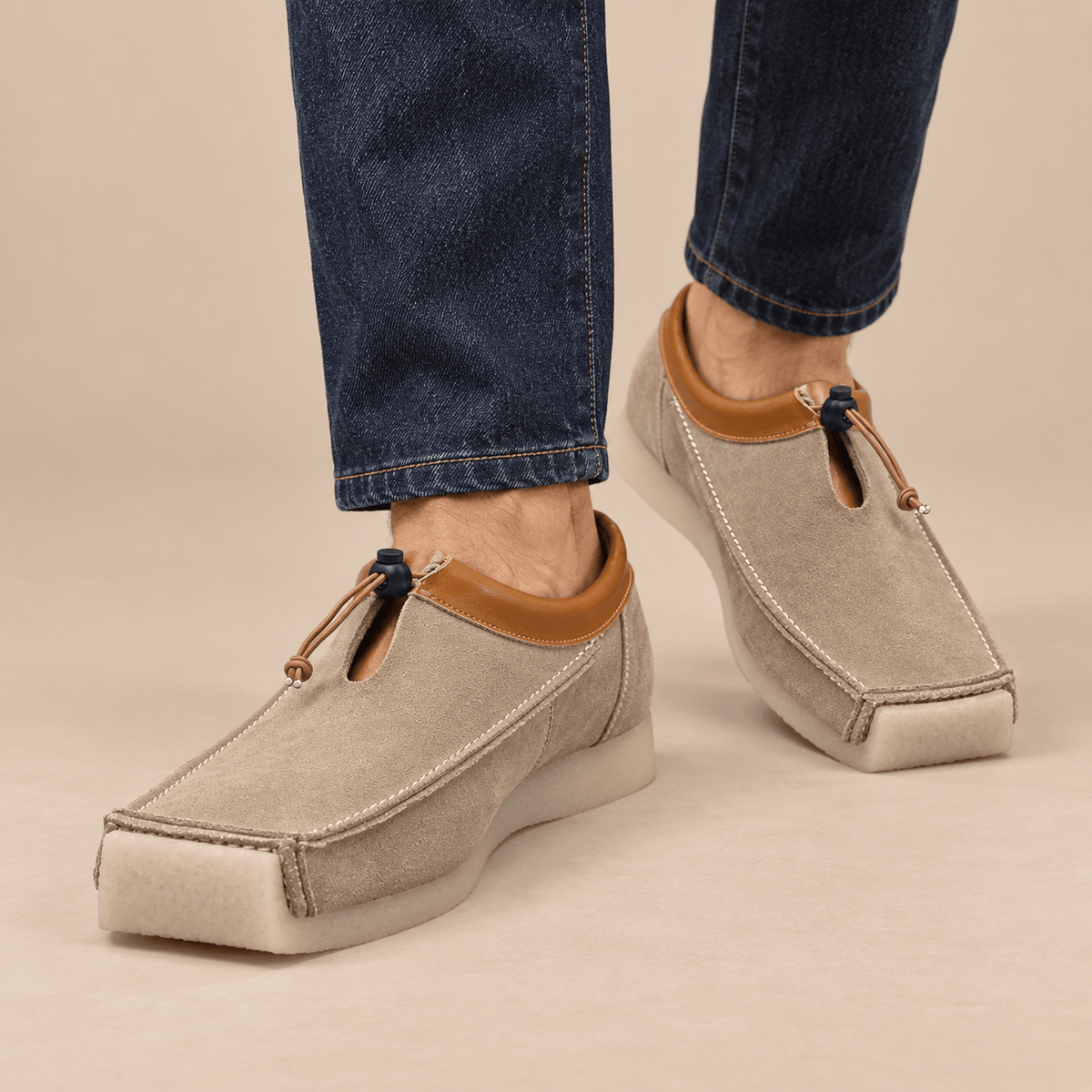 Men's Aurelio Suede & Leather Square-Toe Loafers