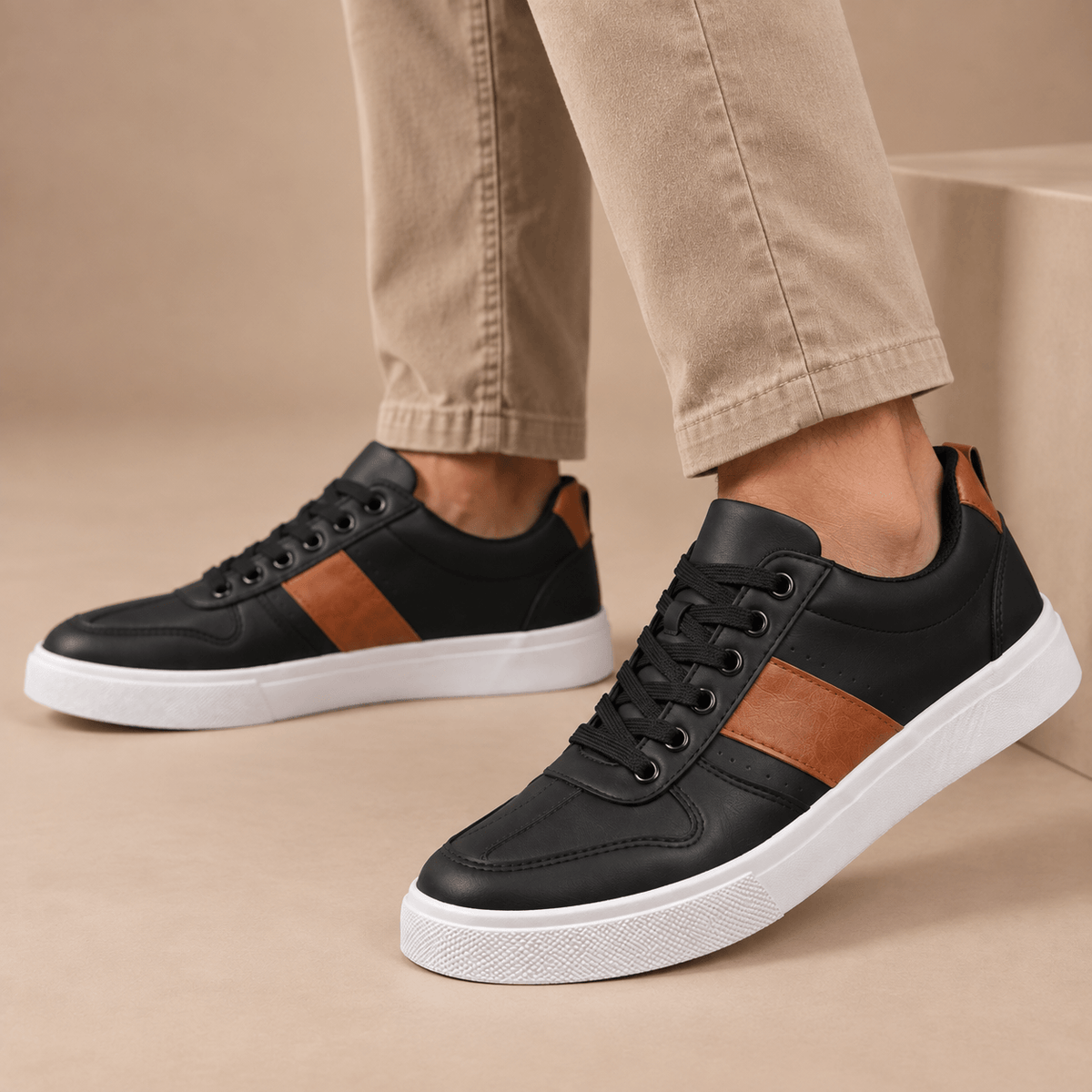Men's Beaumont Contrast-Stripe Sneakers