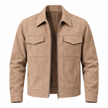 Men's Bramwell Suede-Effect Utility Jacket