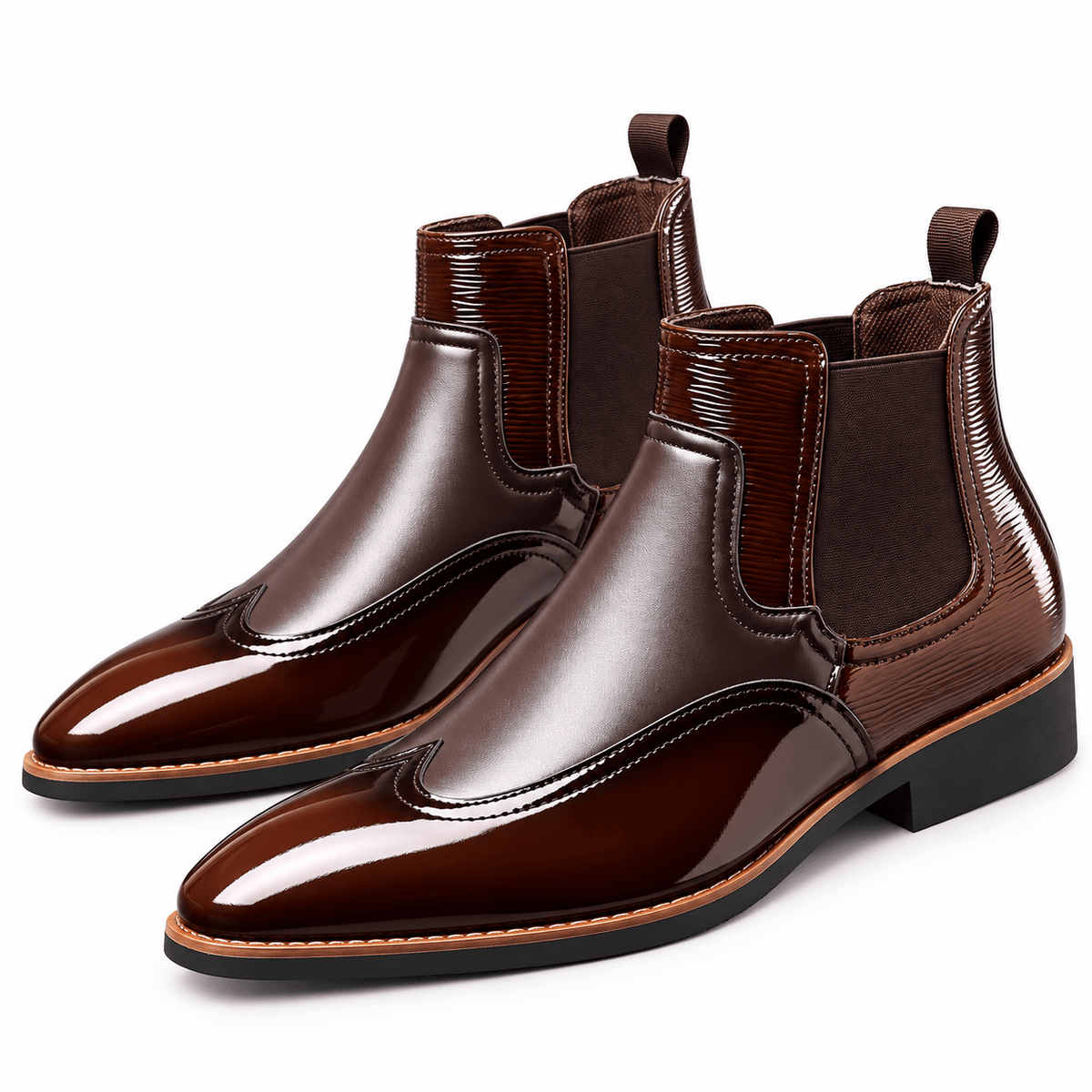 Men's Callan Sleek Leather-Look Chelsea Boots