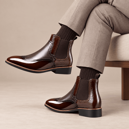 Men's Callan Sleek Leather-Look Chelsea Boots