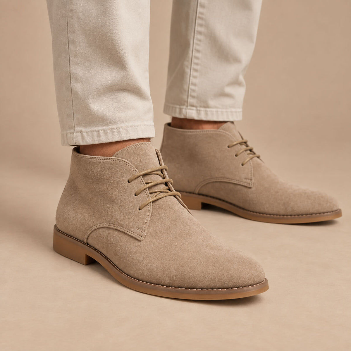 Men's Callan Suede-Look Lace-Up Chukka Boots