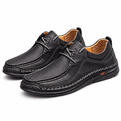 Men's Callum Hand-Stitched Leather-Look Comfort Shoes