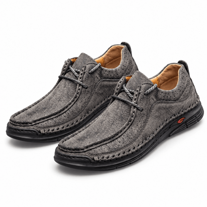 Men's Callum Hand-Stitched Leather-Look Comfort Shoes