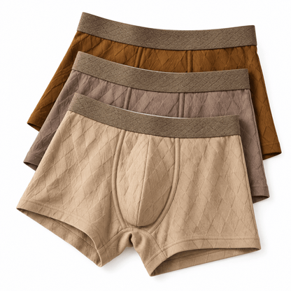 Men's Callum Heritage Ribbed Cotton Boxer Briefs Set