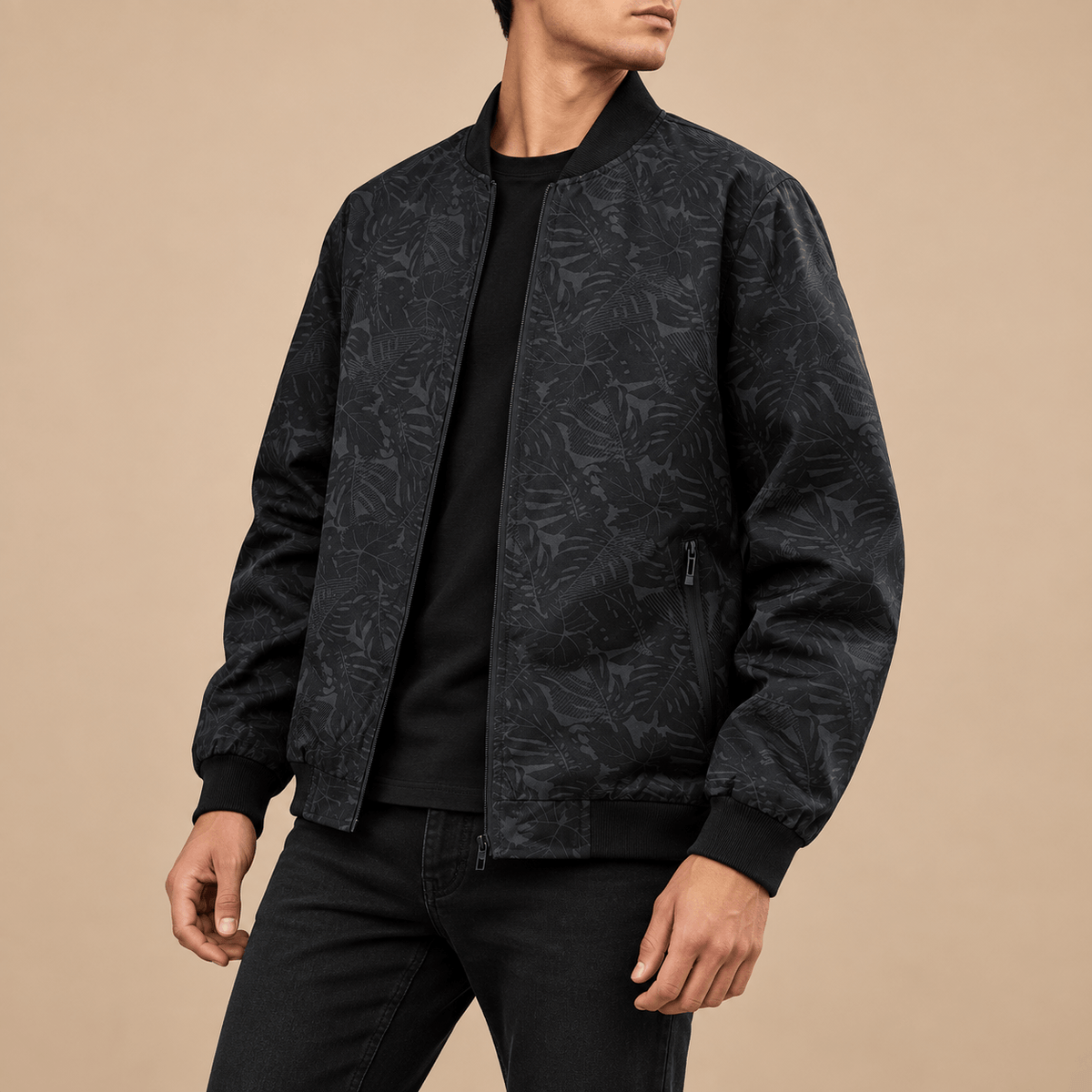 Men's Caspian Botanical Street Bomber Jacket