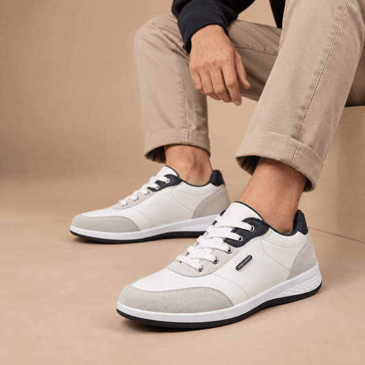 Men's Dominic Contrast Panel Low-Top Trainers