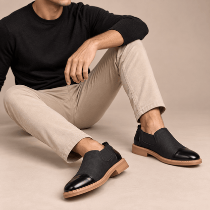 Men's Dorian Brushed Leather-Look Comfort Shoes