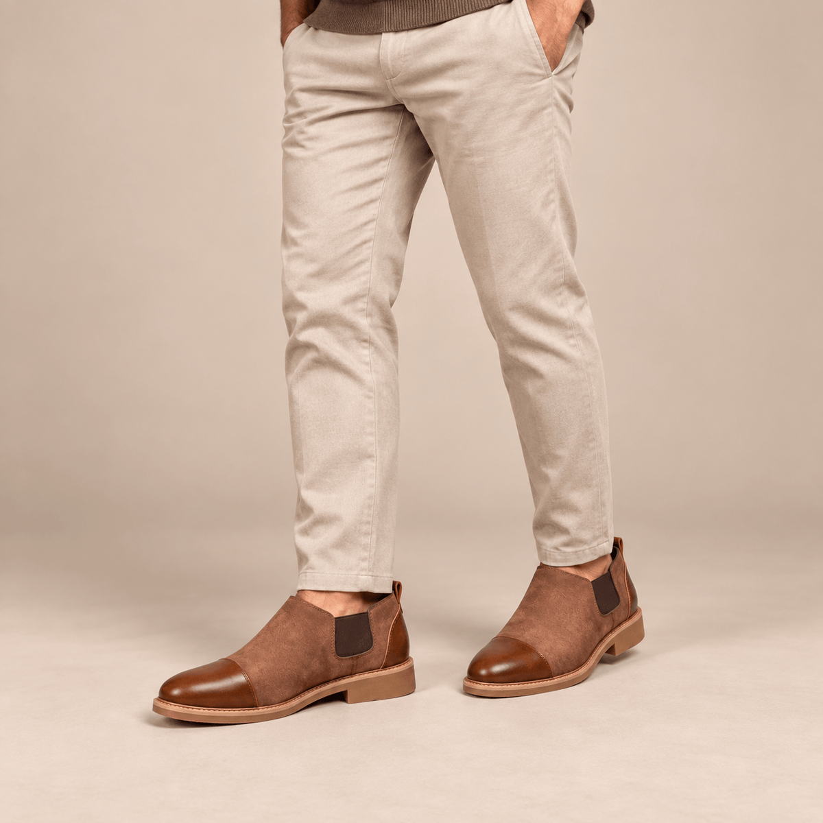 Men's Dorian Brushed Leather-Look Comfort Shoes