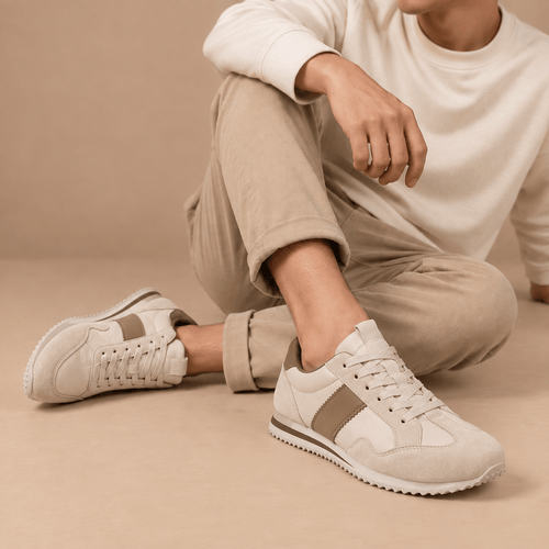 Men's Evander Panelled Serrated-Sole Trainers