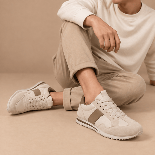Men's Evander Panelled Serrated-Sole Trainers