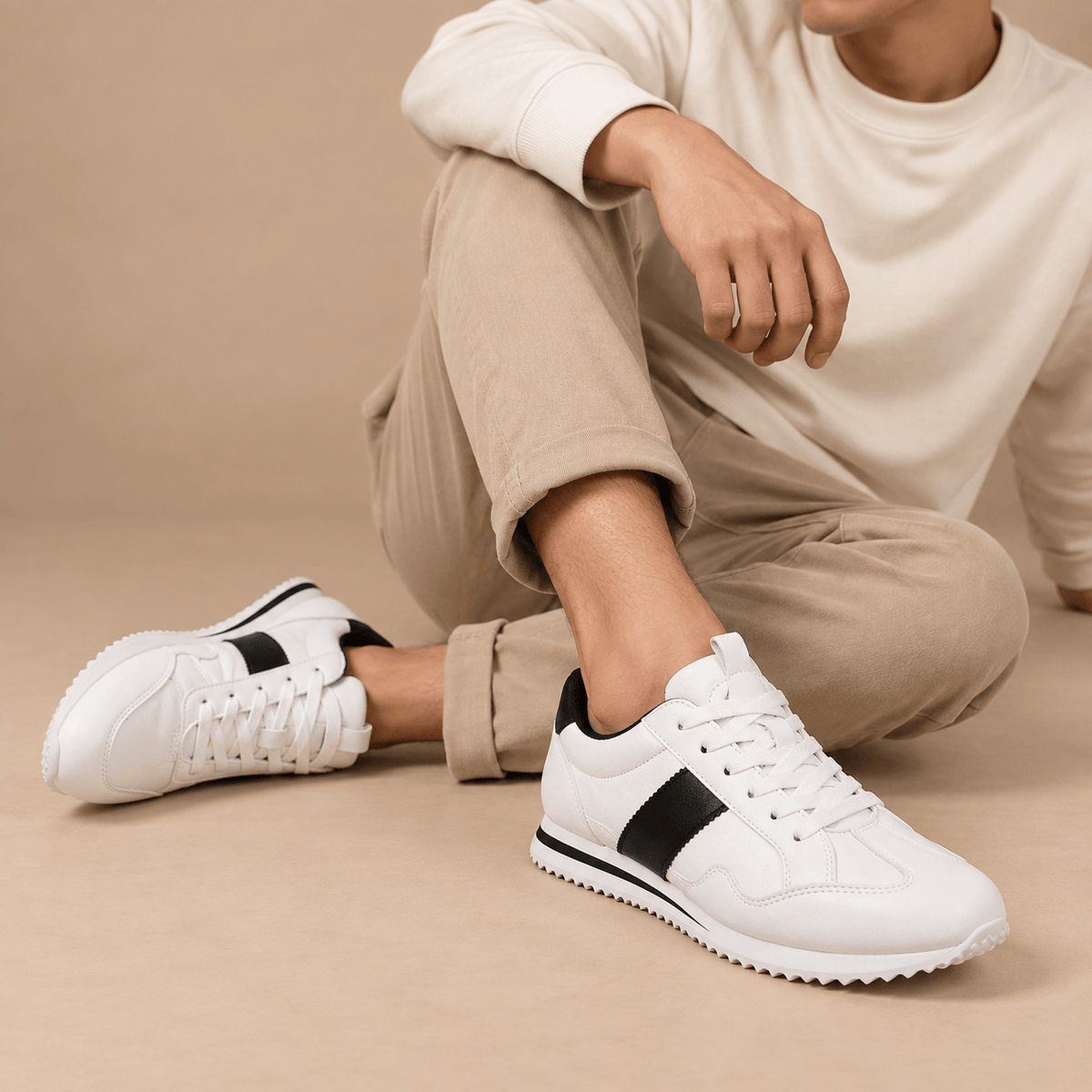 Men's Evander Panelled Serrated-Sole Trainers