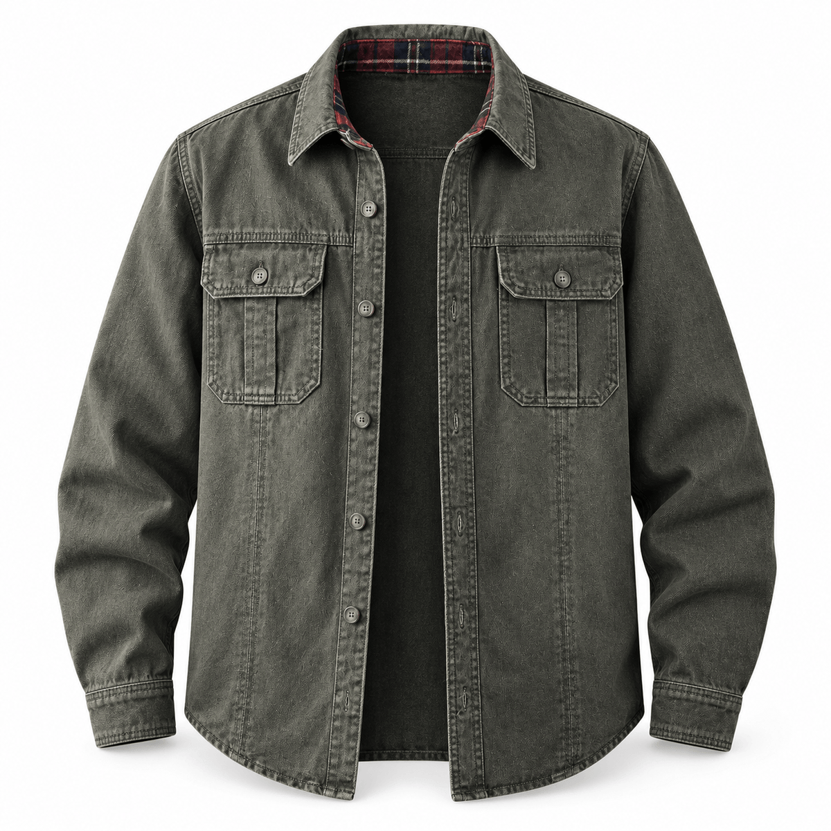 Men's Everett Vintage Workwear Denim Overshirt