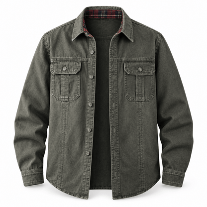 Men's Everett Vintage Workwear Denim Overshirt